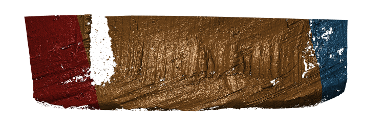 Hamby Bullet 1 Land 4 visualized using new Hough process