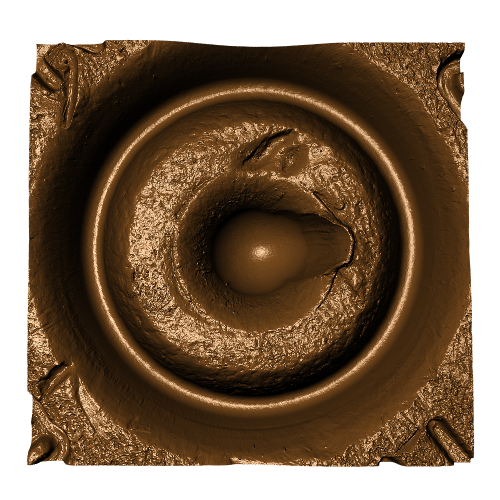 Side-by-side renderings of breech face #K004dD1 from Sensofar (left) and TopMatch (right).